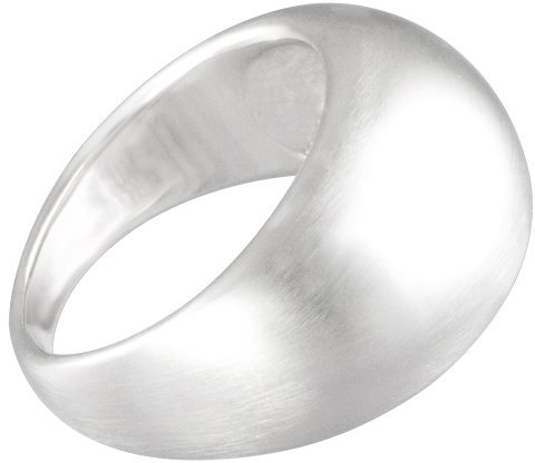 Vinani Ring gewölbt schlicht mattiert massiv Sterling Silber 925 Größe 58 (18.5) RGM58