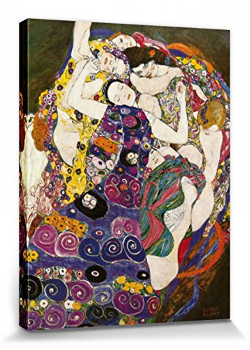 1art1 Gustav Klimt Poster Die Jungfrau, 1912-1913 Bilder Leinwand-Bild Auf Keilrahmen | XXL-Wandbild Poster Kunstdruck Als Leinwandbild 80x60 cm