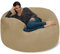 Chill Sack Bohnenbeutelstuhl: Riesen-5' Memory-Foam-Möbel Sitzsack - großes Sofa mit weicher Microfaserabdeckung - Kamel