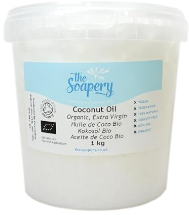 Extra Virgin Coconut Oil 1kg, Pure, Raw, Certified Organic, Cold pressed