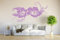 INDIGOS UG - Wandtattoo Wohnzimmer - Wandaufkleber Hibiskusblüte - Hibiskus - 120cm x 64cm lila - Aufkleber Kinderzimmer Schlafzimmer Küche Badezimmer Büro Dekoration