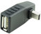 F25 USB Adapter A Buchse auf Mini 5 Stecker Kabel, 90° Abgewinkelt, für LKW & Auto MP3, Plug & Play, Kompatibel mit USB 1.1 & 2.0
