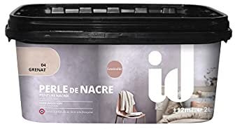 Peinture nacrée décorative PERLE DE NACRE 2L GRENAT - ID Paris
