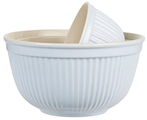 IB Laursen - Schalensatz - 3-er Set - Stillwater - hellblau - Steingut