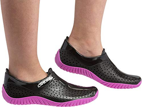 Cressi Water Shoes-Chaussures Unisexe Adultes pour Tous Types d'Activités de Sports Nautiques, Noir/Rose, 38