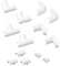 D-Line CLOAP2010W Micro+ Kabelkanal Clip-Over Verbindungsstücke Multipack, Aufsteckbare Verbindungsstücke, Verbinden Sie mehrere 20x10mm Kabelkanäle - 13-teiliges Kabelkanal Zubehör Set - Weiß