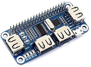 IBest 4 Port USB HUB HAT Compatible with USB2.0 1.1 for Raspberry Pi Zero A+ B B+ 2 3 Model B Serial Debugging, USB to UART Onboard