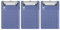 NUOBESTY 3 stücke Klemmbrett kunststoff zwischenablagen schreiben clip bord menü bestellen zum schreiben verwenden a6 (blau)
