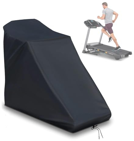 Aidetech Nicht faltbare Laufbandabdeckung, Upgrade, staubdicht, wasserdicht, strapazierfähig, Fitnessgeräte, Stoff, Laufband, Schutzhülle für drinnen und draußen, Schwarz