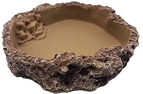 Mascot Pets Large 19cm Reptile Dish Feed Feeding Water Bowl Vivarium Tank Feeder Snake Tortoise Lizard