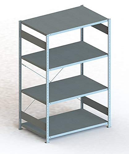 Steckregal aus Metall - Stecksystem Lagerregal 200 x 130 cm - 80 cm tief verzinkt - Fachlast 230 Kg