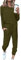 Jogginghose Sets Frauen Pure Color Anzug Langarm Freizeit Tasche nach Hause (M,3Armeegrün)