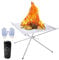 eBoutik - Summer Garden Portable Steel Mesh Camp Fire Pit - Collapsing Folding, Gloves & Bag For Easter - Firepit for Mothers Day BBQ, Festivals, Camping, Bonfires