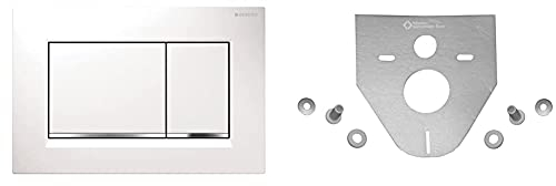 Geberit Revisionsplatte, 115883KJ1, Weiß - Sigma 30, 1 & Sanit 16.002.00.0000 Schallschutzset für Wand-WC und Bidet, weiß