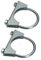 KOTARBAU® - Set di 2 morsetti di scarico, morsetti per tubi a U, fascette di scarico per tubi, per il montaggio di antenne, tubi, morsetto universale per raccordi per tubi, 58mm