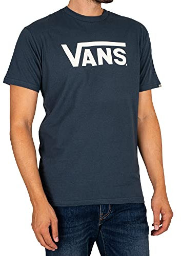 Vans Herren Classic Drop V T-Shirt, Indigo-Marshmallow, L