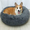 Wolke Hundebett, Katzenbett, Waschbar, 60cm, Hundekissen, Flauschiges Hundebett für große, mittelgroße & kleine Hunde, Hunde Pettbett, Hundematratze, plüsch (Schwarz)