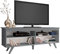 MADESA Meuble TV Moderne pour téléviseurs jusqu'à 65 Pouces, Console Meuble avec 4 étagères et Gestion des câbles, Bois, 150 x 38 x 58 cm - Gris