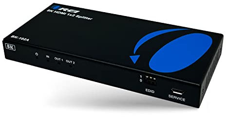 OREI Divisor HDMI 8K 1 x 2, duplicado con Extractor de Audio UltraHD, soporta hasta 4K @ 120Hz IR EDID HDCP 2.3 - (BK-102A) (1x2 - Salida de Audio)