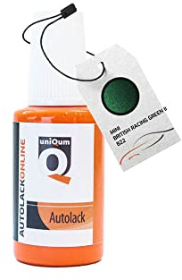 uniQum Autolack Lackstift fürs Auto MINI British Racing Green II B22 Autolack Reparatur 30 ml