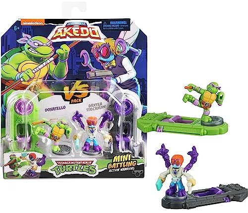 Akedo 15242 Legends of Teenage Mutant Ninja Turtles. Mini Kampfkrieger gegen Donatello vs Baxter Stockman