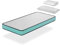 DORMISSIMO Pack Kindermatratze 80X160 Promo Confort Höhe 14 cm H2 + 1 Memory Foam Kopfkissen 80x35 cm + 1 Matratzenschoner 80X160 cm