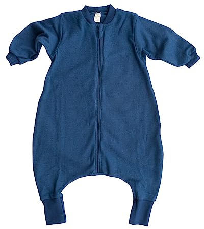 Lilano, Merino Schlafsack mit Fuß, 70% Wolle (kbT), 30% Seide, 210 g/m² (Marine, 98-104)