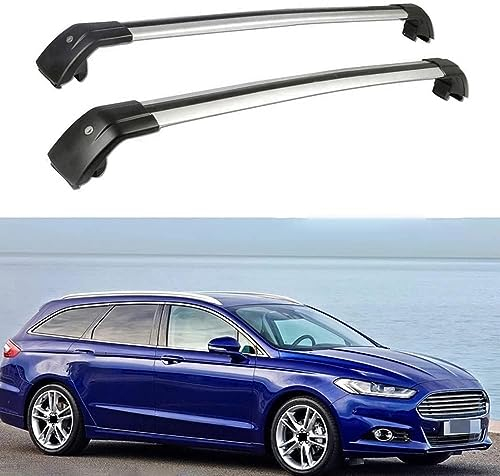 Aluminium Dachträger für Ford Mondeo Estate 2015-2019, Auto DachträGer TransportdachträGer Querstange Gepäckträger für Fahrradträger, Dachbox, Skihalter