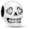 PANDORA Moments Glow-in-the-dark Funkelnder Totenkopf Charm aus Sterling Silber mit Cubic Zirkoniasteinen, Kompatibel Moments Armbändern, 792811C01