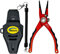 danco Prodigy 7.5-inch Fishing Pliers with Replaceable Line Cutters, Aircraft Grade Aluminum Fishing Gear, Saltwater Resistant Fishing Needle Nose Pliers, Rubber Grip Inserts (red)