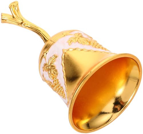 Toyvian Campana a Mano in Rame Che Suona Campana Europea Retrò Intagliata Per Uomo Anziano Per Sala Conferenze Campana in Rame Come Ornamento (oro) Campanello Da Tavolo Bambino Antico