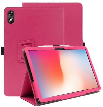 INSOLKIDON Kompatibel mit UMIDIGI G1 Tab/G2 Tab/G3 Tab 10.1 INCH Tablet Hülle mit Standfunktion Slim PU Leder Schutzhülle [Auto Schlaf/Aufwachen] Schutzhülle (Rosenrot)