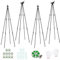 ZIKEBTUY Metal Garden Obelisk for Climbing Plant, 4Pcs Set Metal Plants Support Trellis for Public Spaces and Private Yards, 1.2m Height