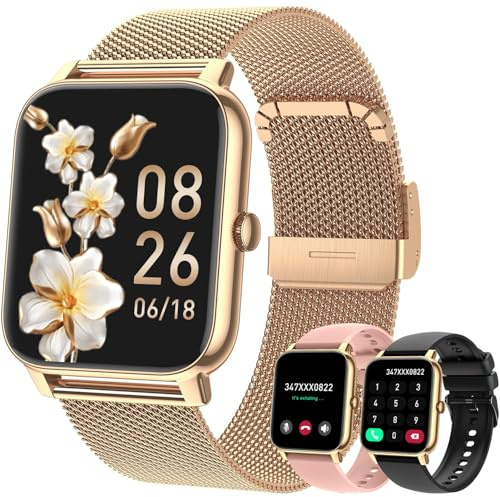 Smartklocka för kvinnor make/svara samtal fitness tracker guld smarta klockor digitala herrklockor vattentät löpning smartwatch android telefon iOS kompatibel sömnspårare