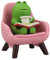 BLOOOK Miniatur Deko Frosch Figur,Mini Deko Frog Figurine Statue,Kawaii Coole Sachen für Teenager Mädchen Zimmer Deko Aesthetic,Büro Schreibtisch Dekoration,Office Desk Decor (C)
