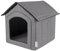 Petsona Hundehöhle Hundehütte Faltbare Mit Herausnehmbarem Dach Hundehaus Hundebett Katzenbett Haustierbett Schlafplatz Größe L, Grau