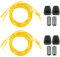 Endoto 2 Pares Kit de cordones para Salomon, cordones redondos sin atar para Salomon Speedcross zapatos de esquí Shoelaces Laces(Amarillo, 56 pulgadas/142cm)