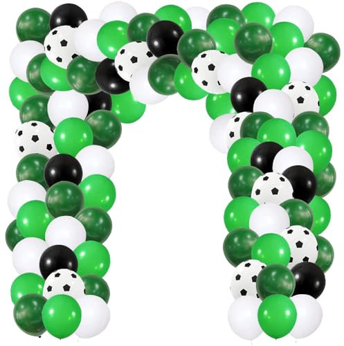 Football Balloon Arch Kit 90Pcs, Football Birthday Decorations Set, Latex Balloons, Football Birthday Balloons Kid Boy Men Birthday Anniversary Party Celebration Supply