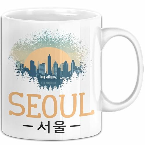 Seoul Tasse Geschenk Südkorea South Korea Kpop Kaffee-Becher (Weiß)