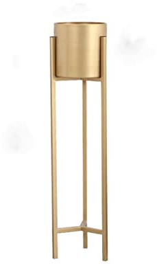 Generisch pflanzenständerGold Metall Pflanzenständer Wohnzimmer Innen Kurzer Boden Pflanze Eisenständer Blumen Metallständer Balkon Metallregal Gartenständer