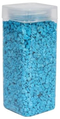 1Buy UK 900g of New Assorted Natural Decorative Stones Pebbles Craft Table Decoration Pot Vase Fillers Garden Weddings Rocks Aquarium (Turquoise)