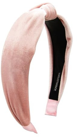 Alpenflüstern Cerchietto per capelli da donna, in velluto, antiscivolo, per Dirndl (rosa cipria) ADV153