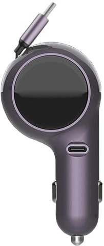 Sirseon Caricabatteria da auto, caricatore rapido per auto,caricatore per telefono cellulare per auto - adattatore per caricabatterie da auto ultra veloce, caricatore da auto multifunzionale di tipo C