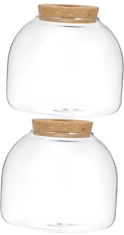 CORHAD 2pièces Bouteille Verre Pour -paysage Avec Couvercle Liège Pour Écologie Et Décoration De Maison Pour Plantes Aquatiques Et Terrariums
