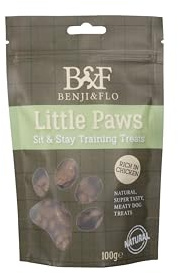 Benji & Flo Little Paws Sit & Stay Training Treats, Chicken, 100g