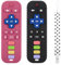 WUJUN 2Pack Silicone Teething Toys for Infant Toddlers Remote Control Shape Teethers for Babies Chew Toys,Relief Soothe Gums Set, BPA Free Freezable Dishwasher Refrigerator Safe (Rose Red+Black)