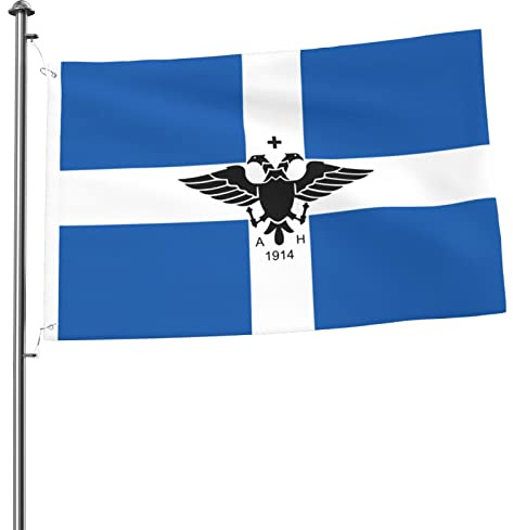 Flagge der Autonomen Republik Nord-Epirus, Flaggen für draußen, 60 x 90 cm, doppelseitig, strapazierfähig, Bannerflagge für Haus, Hof, Festival, Garten, Outdoor, Dekoration, Willkommensflagge