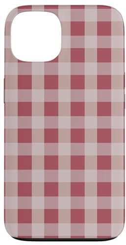 Vichy rose poudré - Plaid vintage doux et esthétique Coque pour iPhone 13