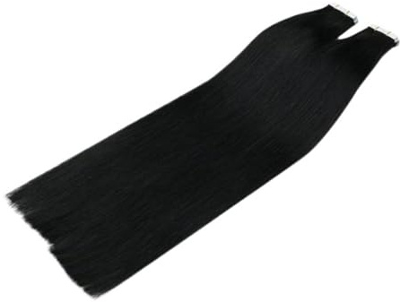 Virgin Hair Tape In Echthaar-Extensions, Einfarbig, 14–18 Zoll, Doppelt Gezogenes, Glattes Tape Einfach Zu Verwenden(18 inches,1)