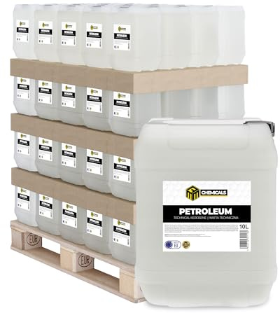 MRM Chemicals – Petroleum 80 x 10L – Hochreiner Brennstoff für Öllampen, Petroleumlampen, Laternen, Fackeln & Camping – Lampenöl gerucharm – Made in EU